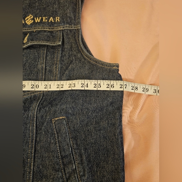 Roca Wear VintageMen's Blue Denim Vest - Picture 2 of 5